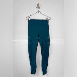Lululemon Wunder Under Hi-Rise Mesh 28" Leggings in Royal Emerald